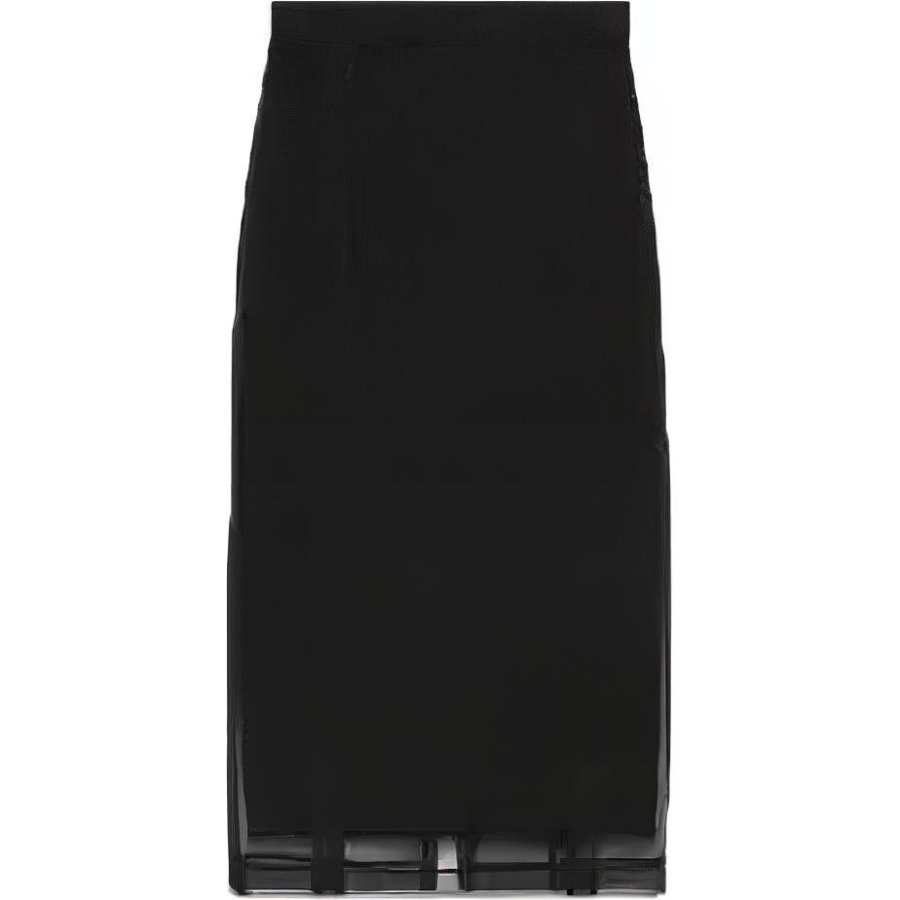 GUCCI organza silk midi skirt