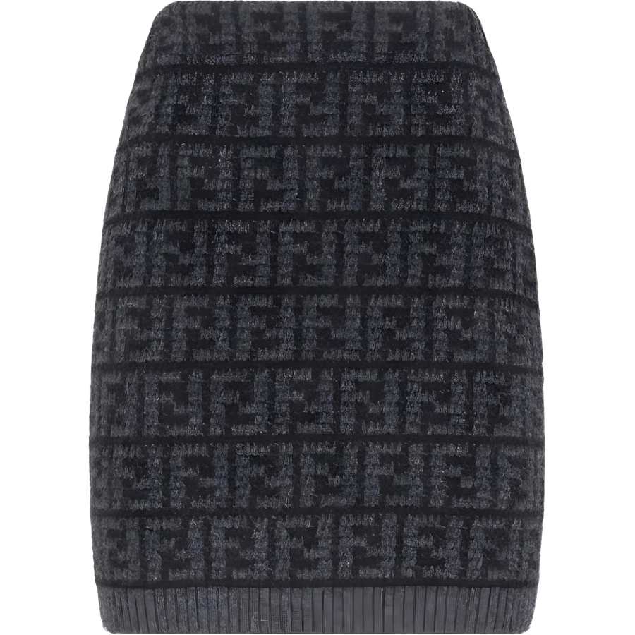 FENDI FW22 Casual Short Skirts Women's Gray