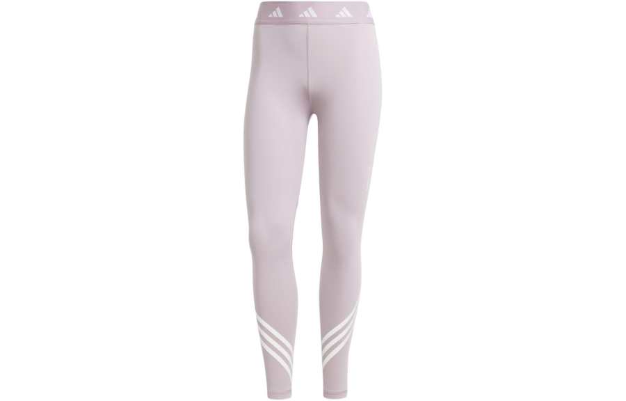 Adidas Adidas Techfit 3 Stripes Leggings Sports Pants Women's Purple