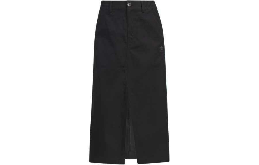 Adidas Originals SS24 V Day Skirt Casual Long Skirt Women's Black