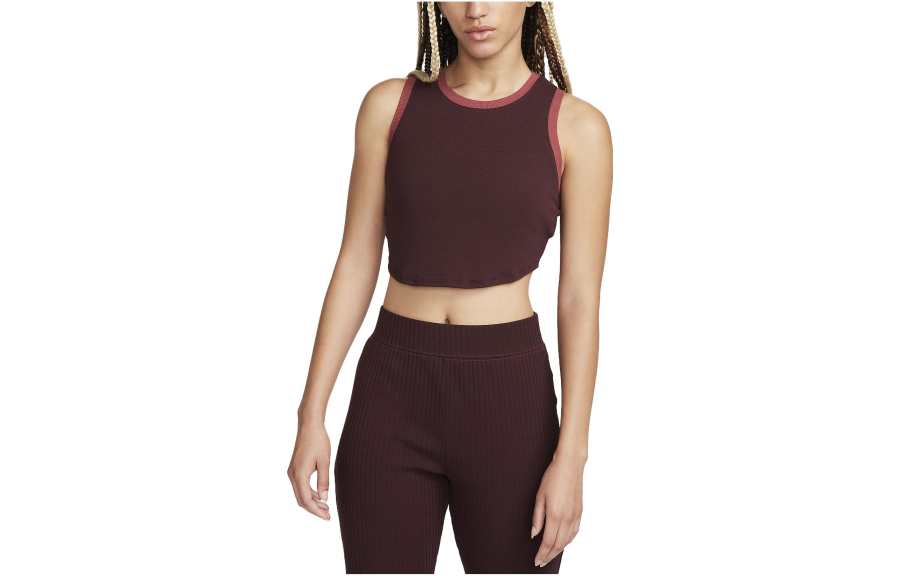 Nike Nike Sleeveless Sports Shirts Women's Brown Other