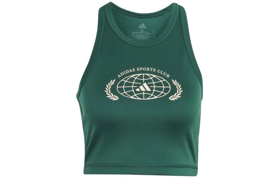 Adidas Adidas Sleeveless Sports Shirts Women's Green Other