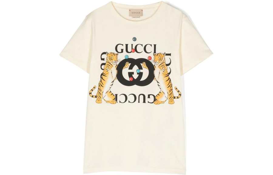 GUCCI Kids T Shirts Crew Neck Moderate