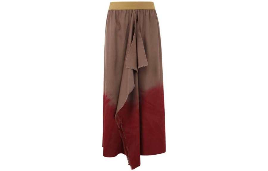 UMA WANG Casual Long Skirts Women's Brown Moderate Long Skirt