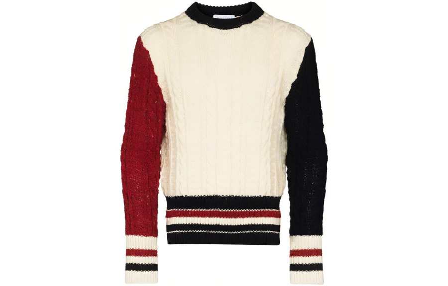 THOM BROWNE THOM BROWNE Three tone Cable knit Jumper