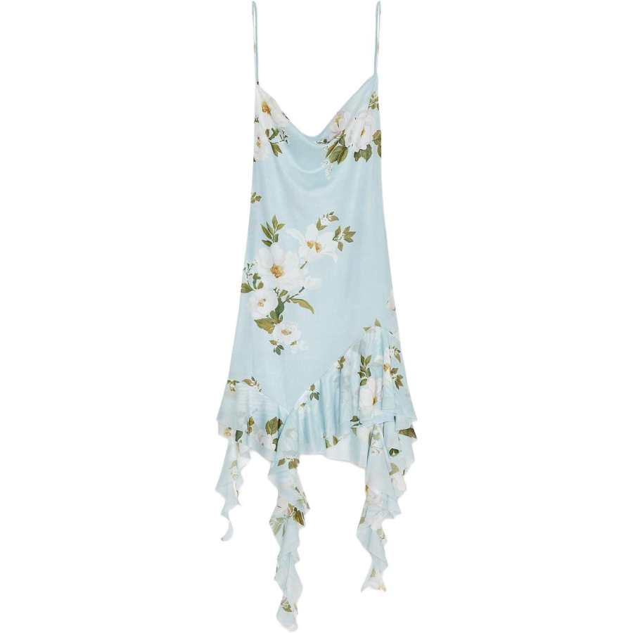 ZARA Slip Dresses Women's Blue Moderate