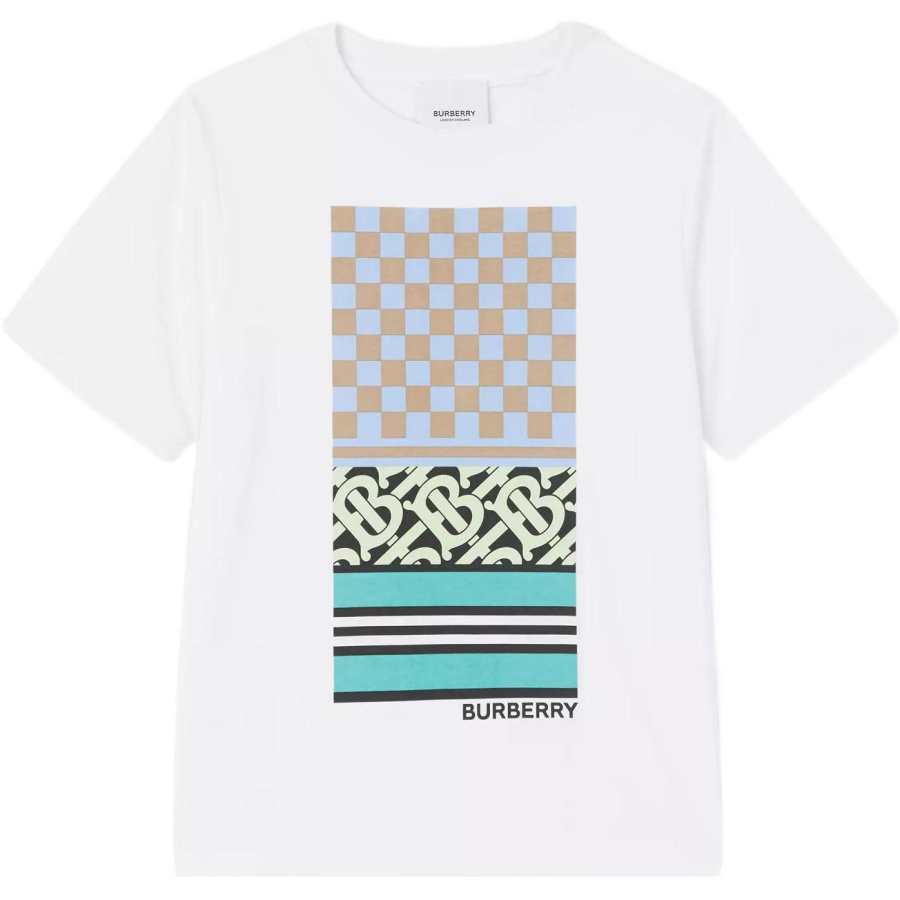 Burberry Kids T Shirts Crew Neck Moderate