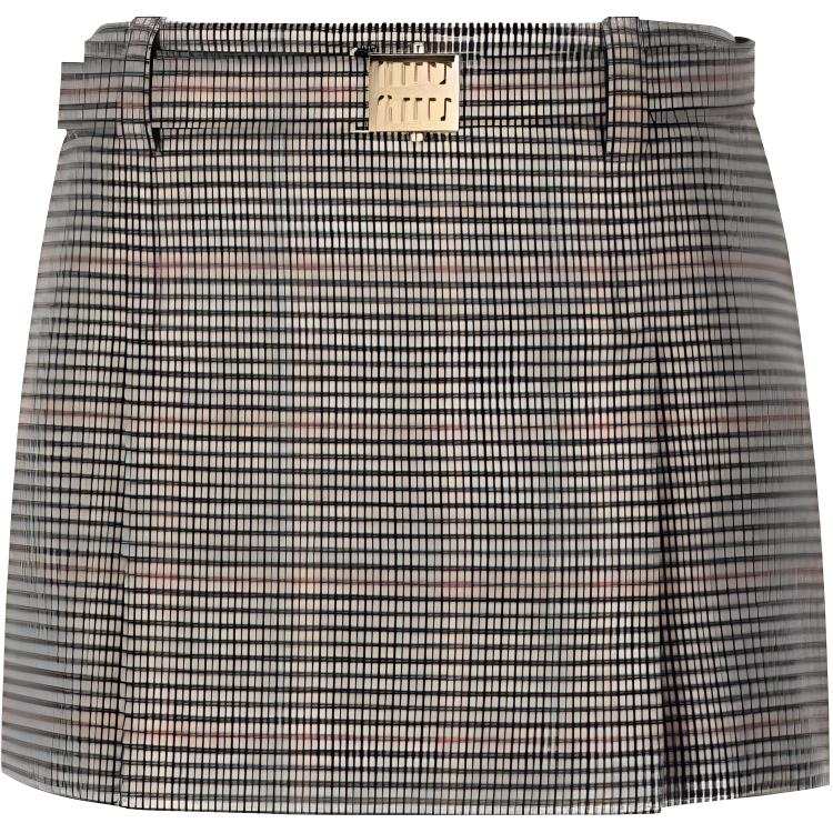MIU MIU MIU MIU Checked Mini Skirt