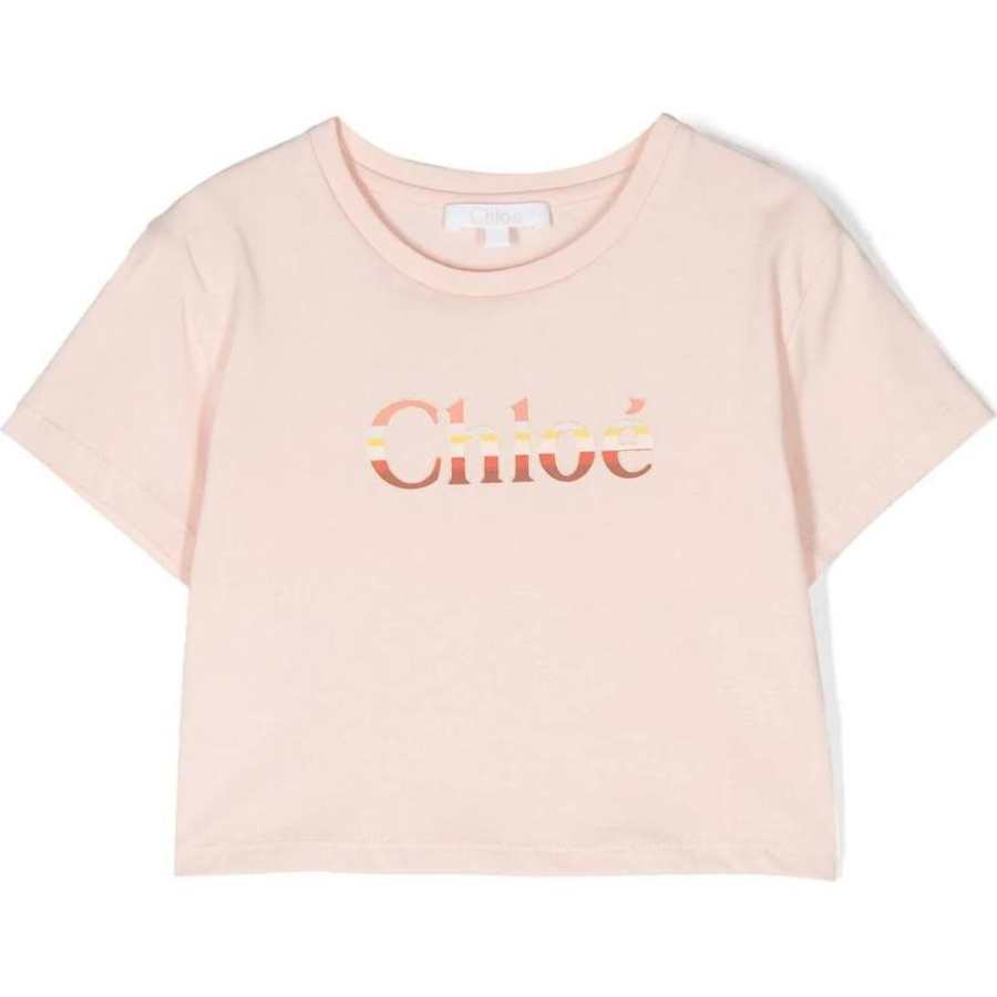 Chloé Chloé Kids T Shirts Crew Neck Moderate