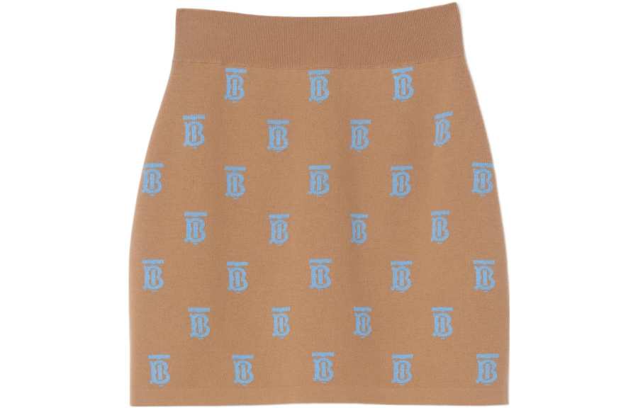 Burberry SS23 Monogram-Printed Elasticated Waistband Mini Skirt