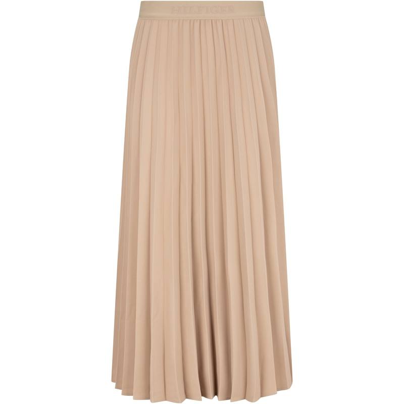 Tommy Hilfiger Logo waistband Pleated Midi Skirt