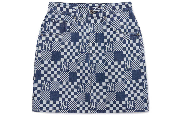 MLB New York Yankees Denim Short Skirts Women's Blue