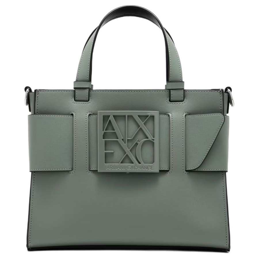ARMANI EXCHANGE ARMANI EXCHANGEAE Polyurethane Tote Bag, Shopping Bag, Shoulder Bag, Handbag Medium Women's Green