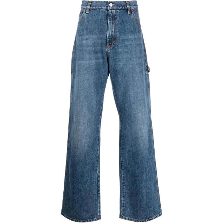 Alexander McQueen Logo Embroidered Straight Leg Jeans
