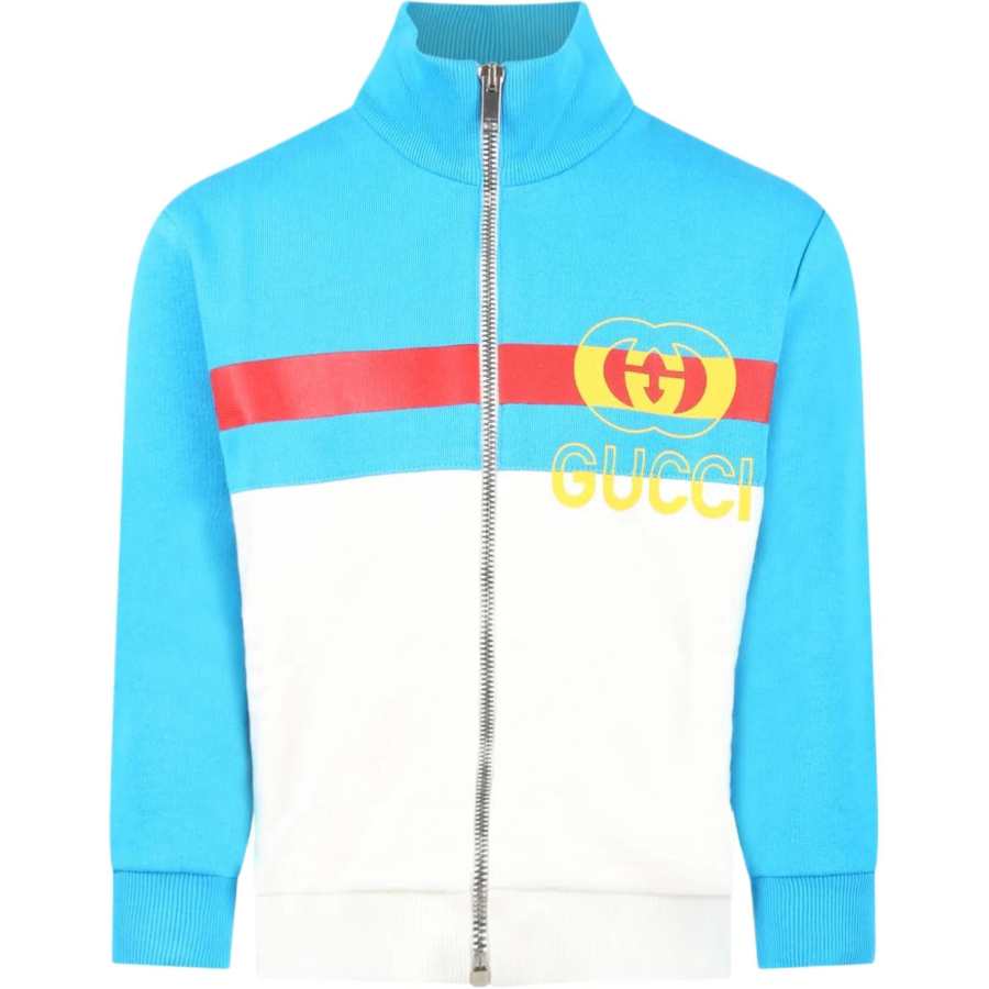 GUCCI Sweatshirt Blue White Kids'