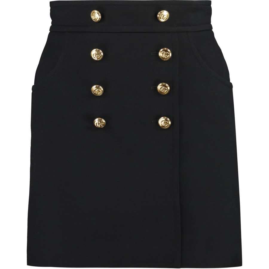 GUCCI Logo Engraved Buttons Mini Skirt