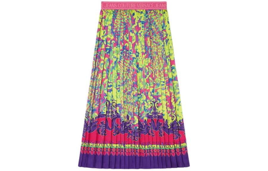 VERSACE JEANS COUTURE SS24 Casual Long Skirt Women's Green