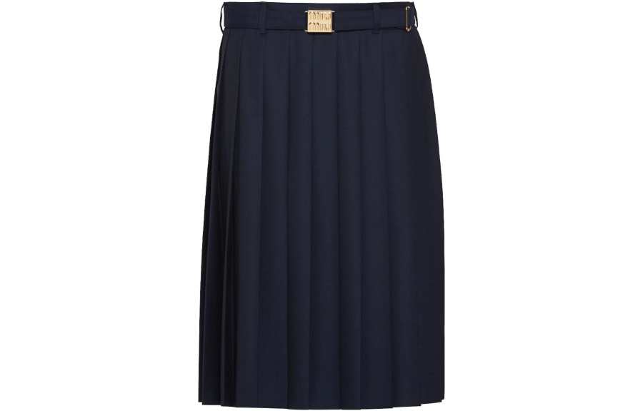 MIU MIU Pleated Midi Skirt