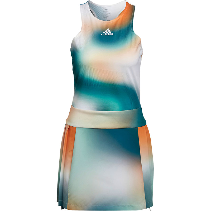 Adidas Adidas Sleeveless Dress Women's White/Forest Green/Jade White/Water Duck Green