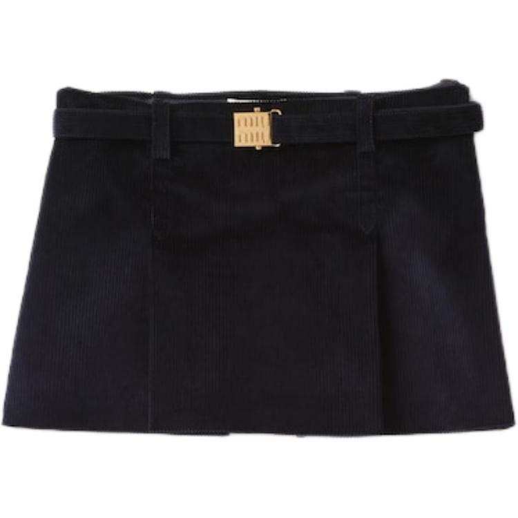 MIU MIU Casual Short Skirts Women's Marine Blue