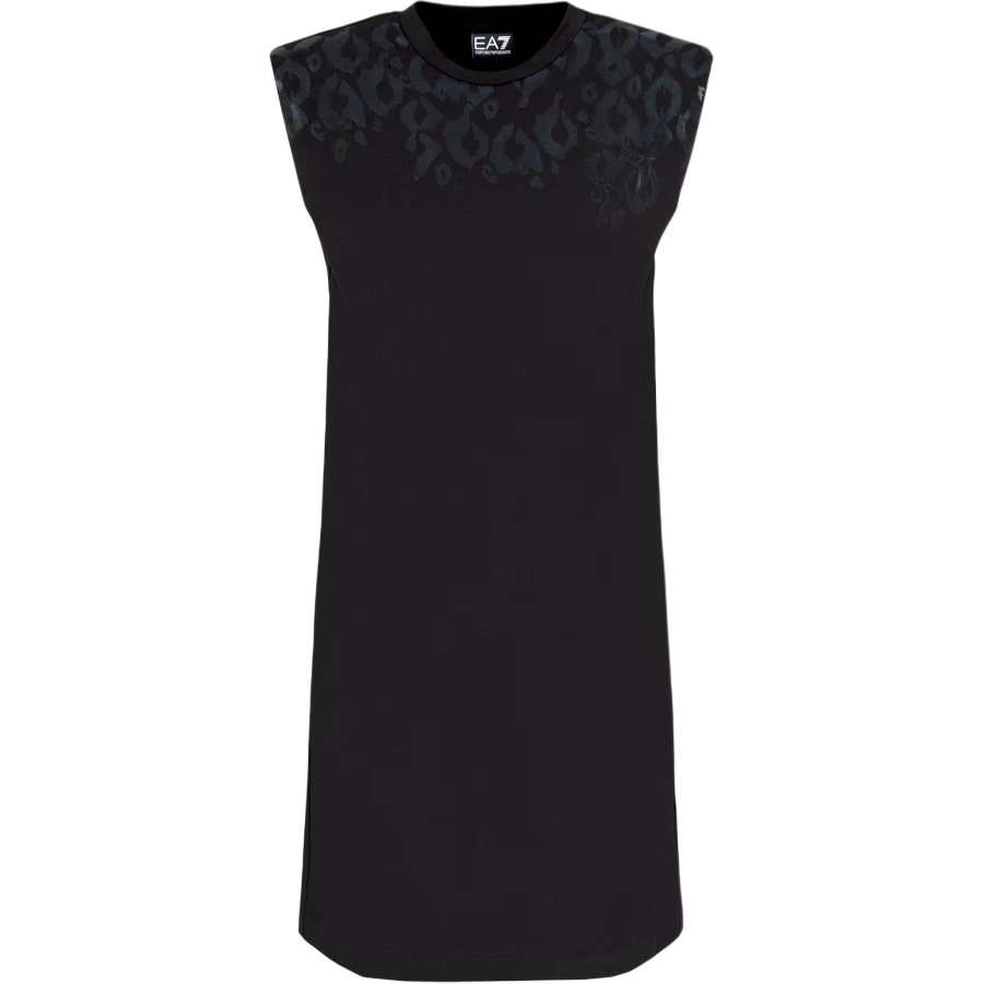 EMPORIO ARMANI Ea7 EMPORIO ARMANI Padded shoulder Leopard print Mini Dress
