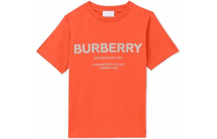 Burberry Kids T Shirts Crew Neck Moderate