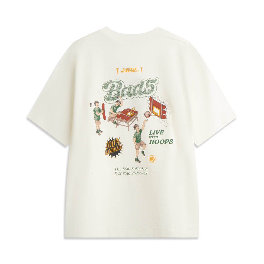 Li-Ning Li Ning Basketball Collection T Shirt Men's Ivory
