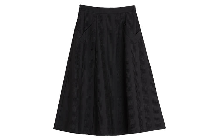 ELLE Casual Long Skirt Women's Black