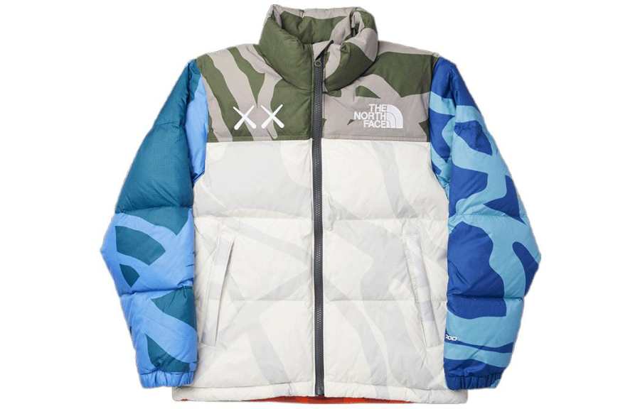 THE NORTH FACE x KAWS Down Jacket 1996 Collection Camouflage Blue Kids'
