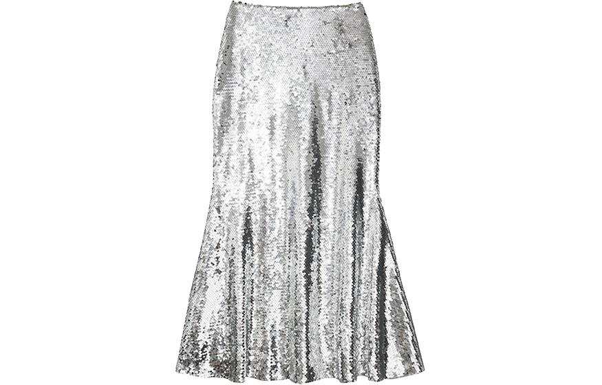 Self-portrait Self portrait Casual Long Skirt Women's Silver