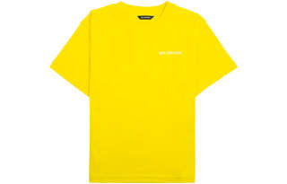 Balenciaga T Shirt Regular Fit Yellow Kids'