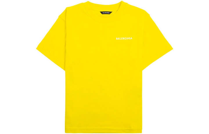 Balenciaga Balenciaga T Shirt Regular Fit Yellow Kids'