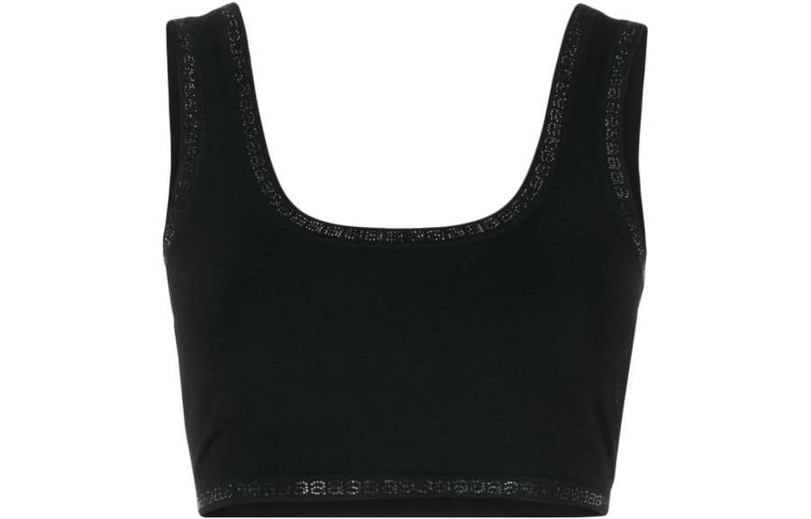 Alexander Wang Alexander Wang rhinestone-trim cropped top