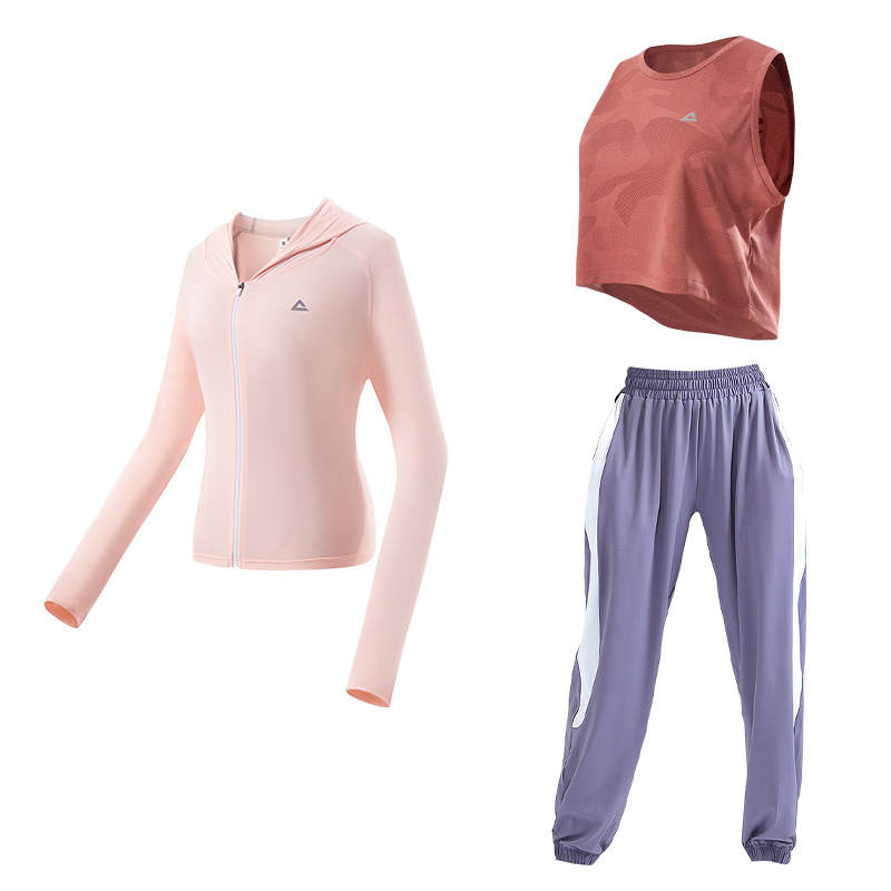 PEAK Fitness Sets Women's Crew Neck Thin