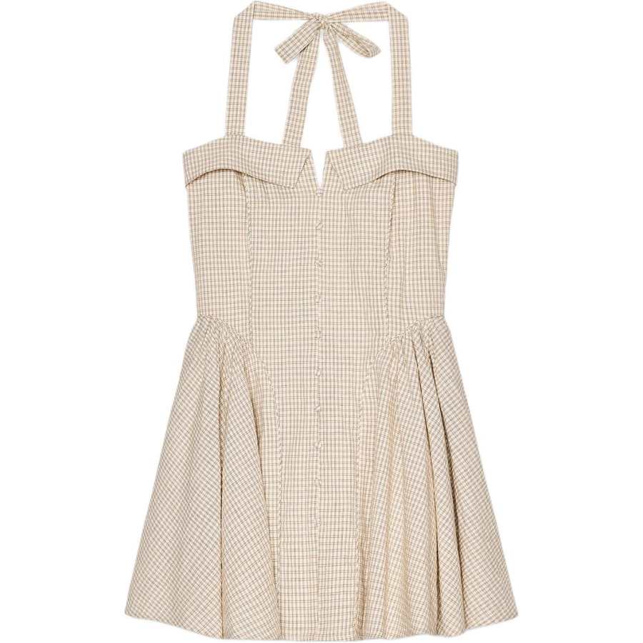 ZARA Slip Dress Women's Brown/Nude
