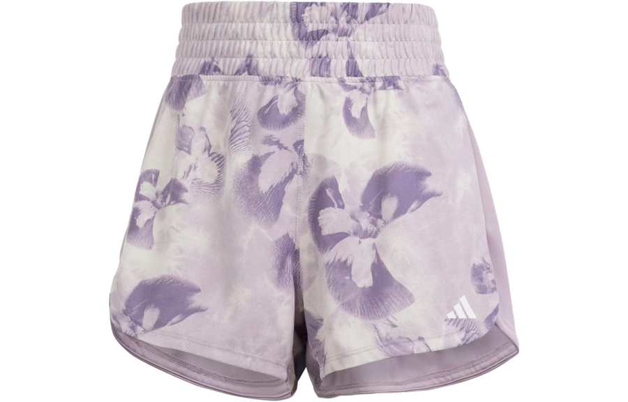 Adidas Adidas Pacer Essentials Aop Flower Tie Dye Knit Shorts Sports Shorts Women's Purple