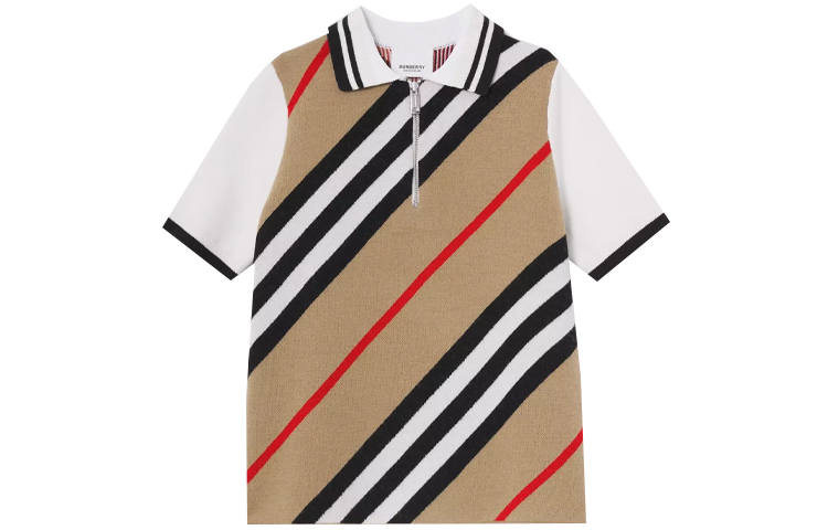 Burberry Kids T Shirts Polo Collar Moderate