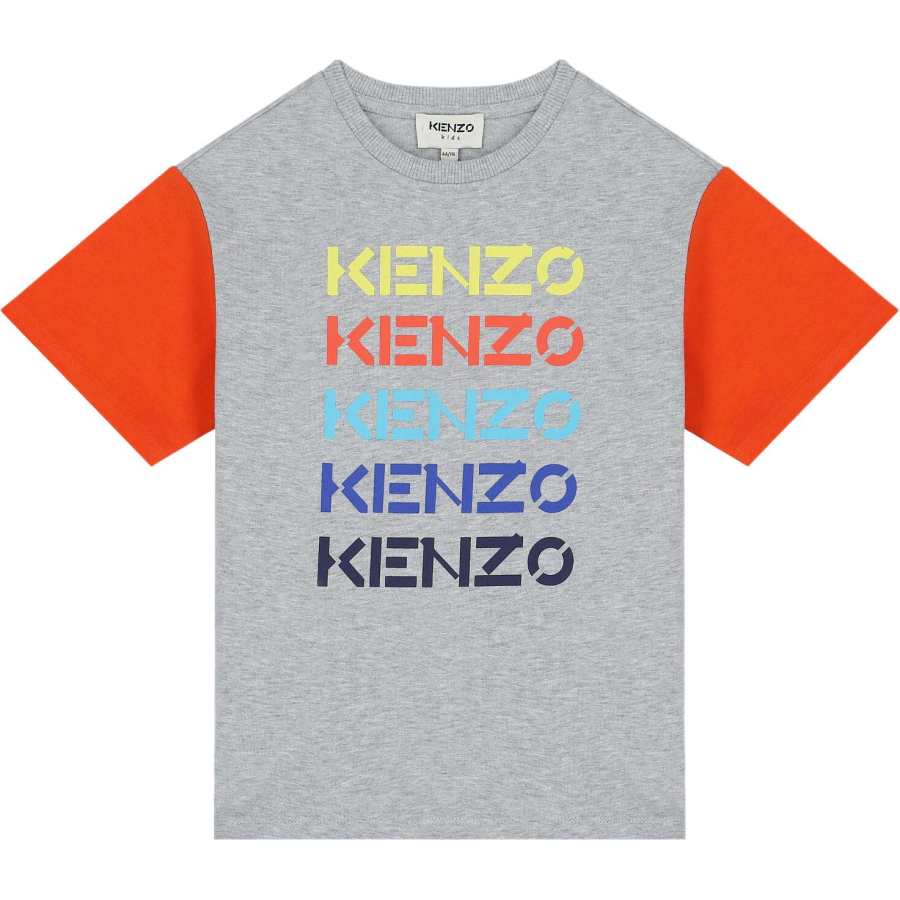 KENZO T Shirt Kids' Apparel FW22 Gray Kids'