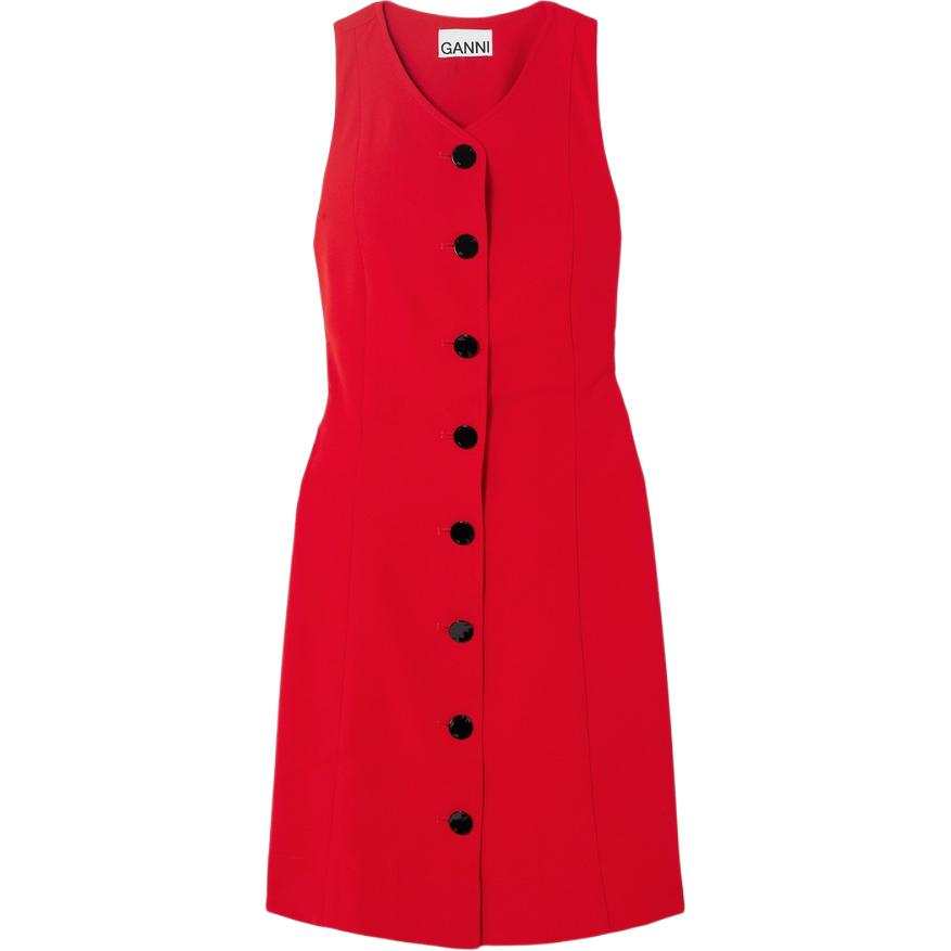 GANNI FW24 Sleeveless Dress Women's Red