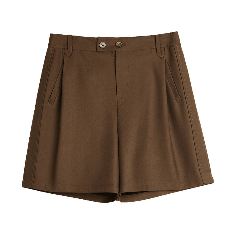 ELLE Casual Pants Women's Coffee Moderate Straight Fit Pants