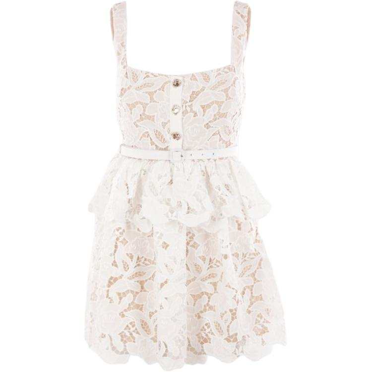 Self-portrait Lace Tiered Mini Dress