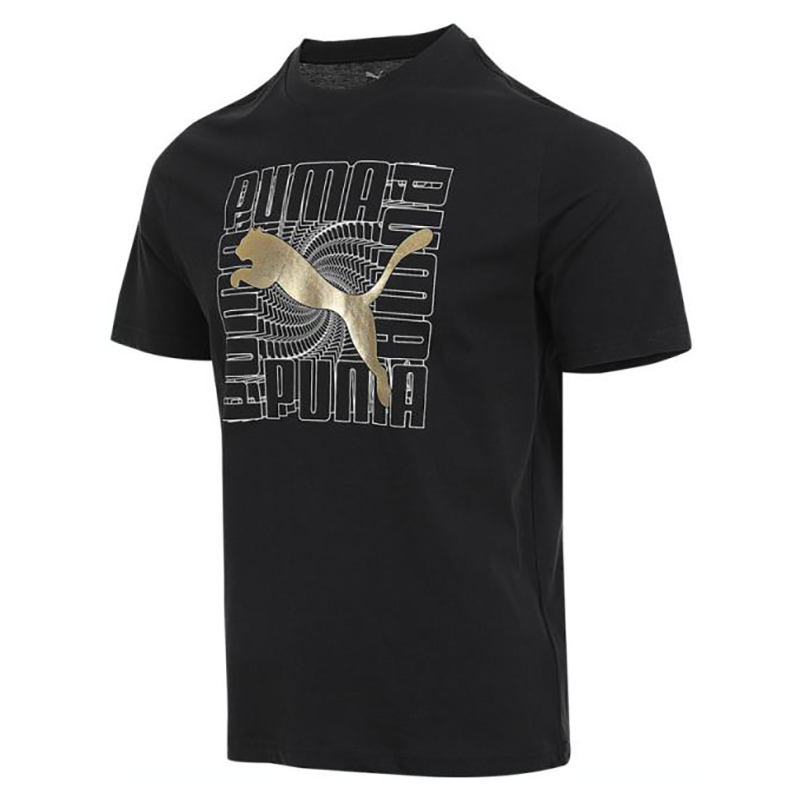 PUMA PUMA GRAPHICSFOIL T Shirt Men's Black