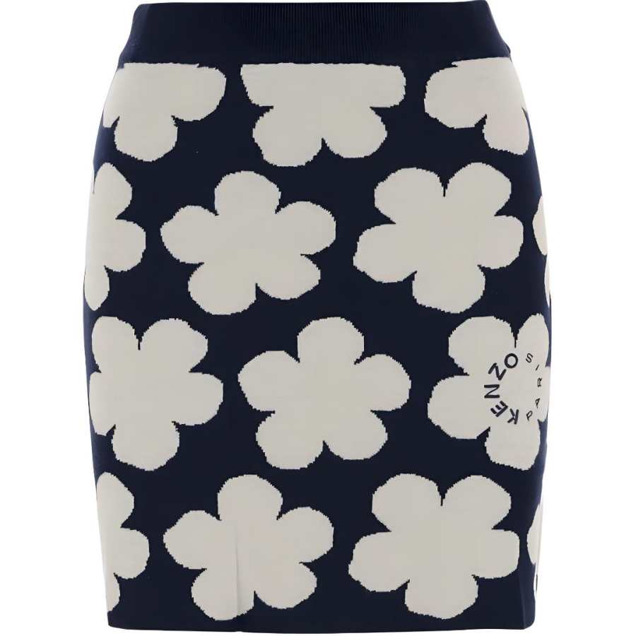 KENZO Floral Intarsia High Waisted Mini Skirt