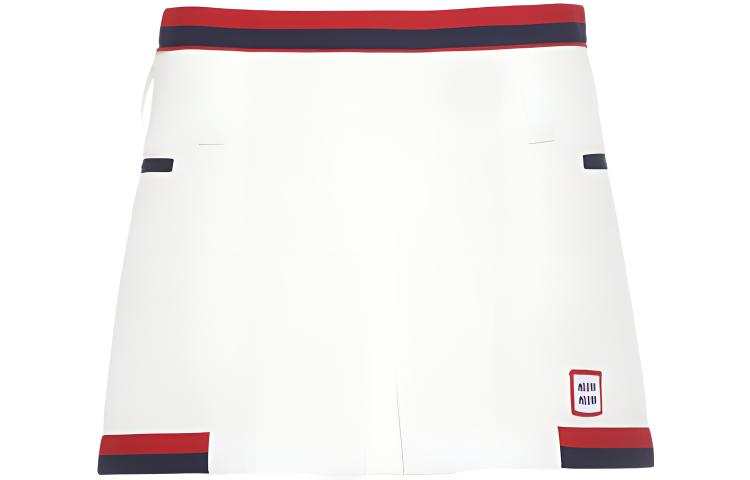 MIU MIU 【Previous Season】logo-patch A-line mini skirt