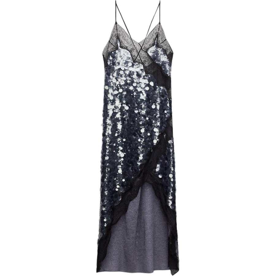 ZARA Slip Dresses Women's Blue Moderate