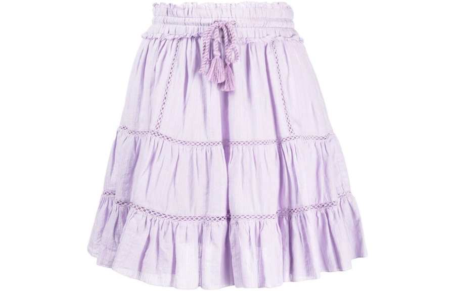 ISABEL MARANT ETOILE Isabel Marant Étoile High Waist Drawstring Tiered Skirt