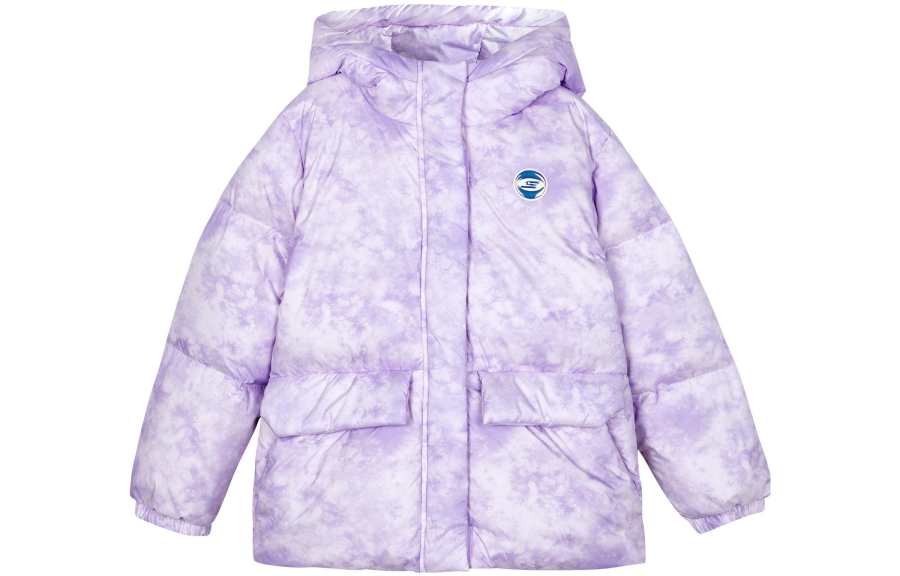 Skechers Padded Jacket Misty Purple All Over Print Teenagers