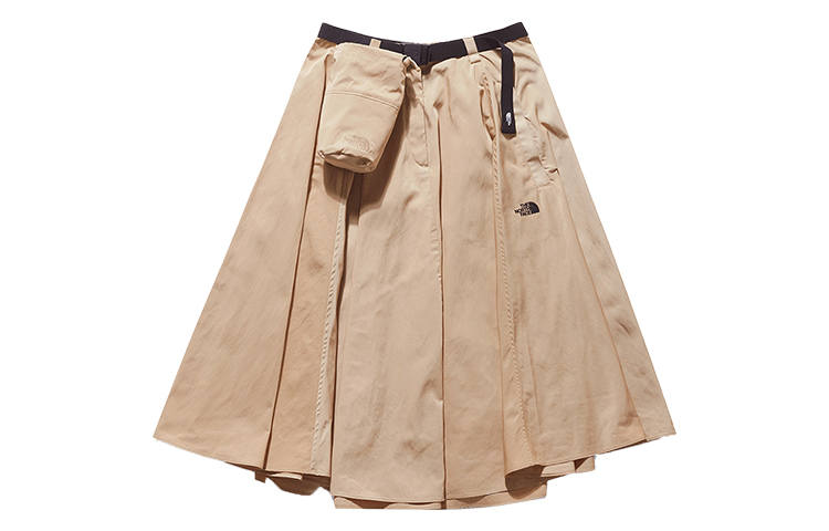 THE NORTH FACE Urban Exploration Casual Long Skirts Women's Khaki Moderate Mid Length A Line Skirt