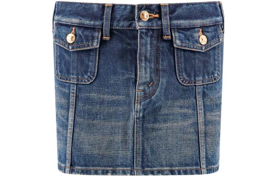 CELINE CELINE A Line Denim Skirt