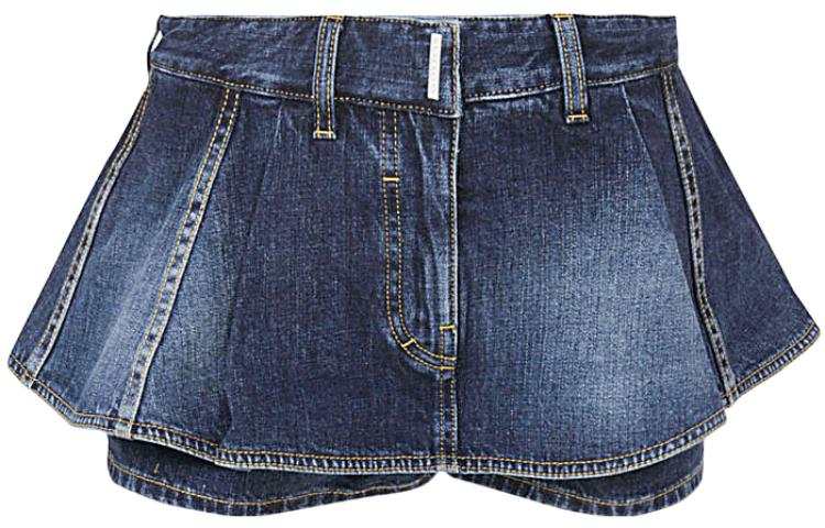 Givenchy Givenchy Peplum layered Denim Shorts